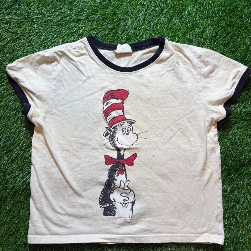 Unbranded Women's Cream and White T-shirt